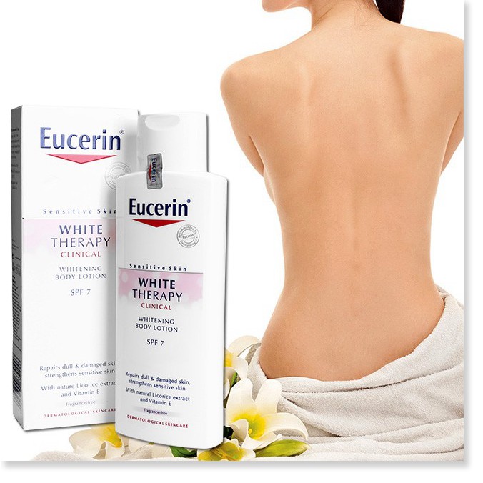 [Mã chiết khấu giảm giá sỉ mỹ phẩm chính hãng] Sữa Dưỡng Thể Trắng Da Eucerin Therapy Whitening SPF 7 250ml