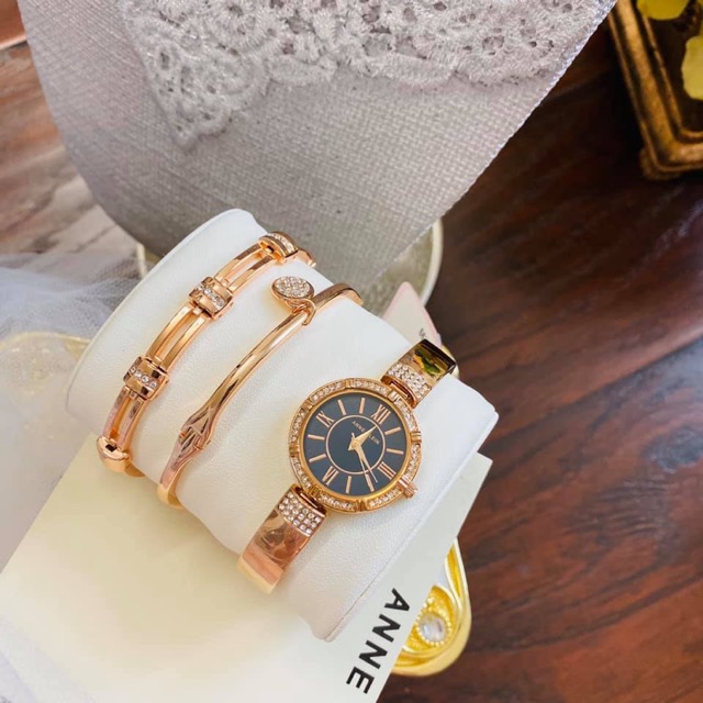 Set đồng hồ nữ Anne Klein AK 3294GBST chính hãng US