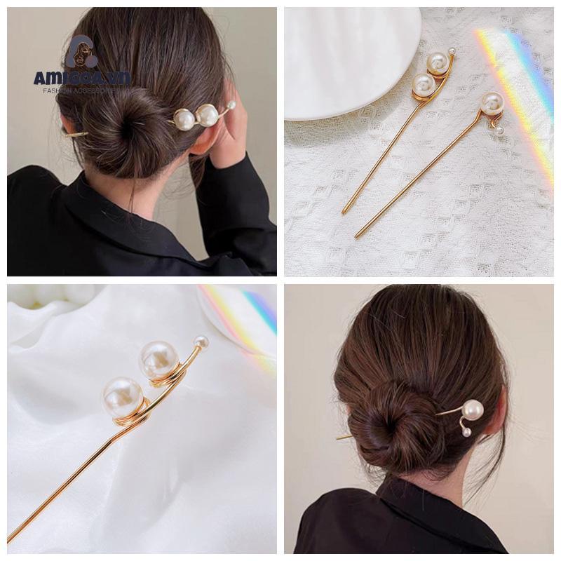 ✨✨Kẹp Tóc Kim Loại Thiết Kế Đơn Giản Tiện Dụng