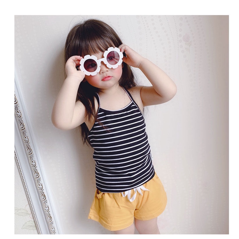 Áo Thun Cotton Hai Dây Thời Trang Mùa Hè Dành Cho Bé 0-1-3-4 Tuổi