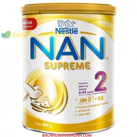 Sữa Nan Supreme số 2 Cho Trẻ dị ứng đạm sữa bò 6-24 Tháng, 800g