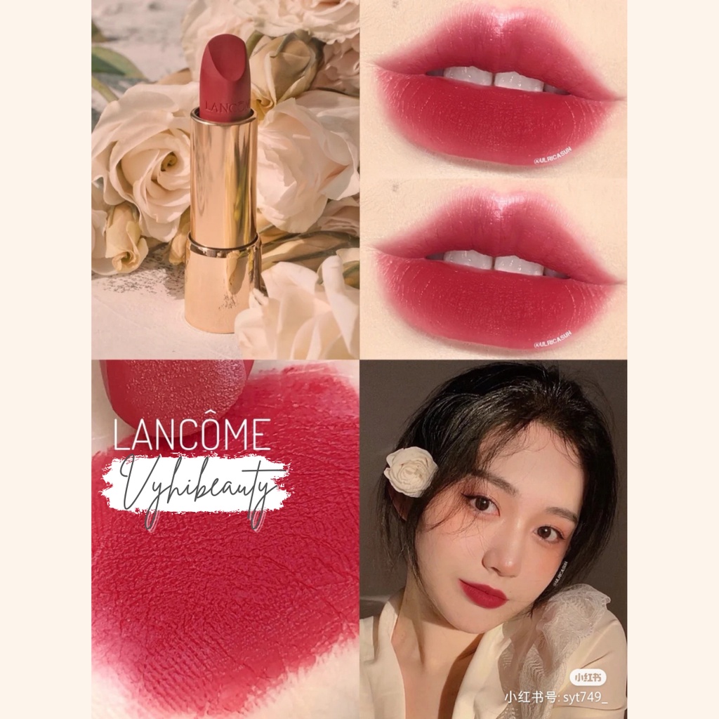 Son Lancome L'absolu Rouge Intimatte vỏ bạc