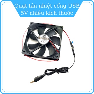 Quạt tản nhiệt cổng usb 5v nhiều kích thước 4cm 5cm 6cm 7cm 8cm 9cm 12cm,quạt 5v cho các thiết bị wifi tivibox game