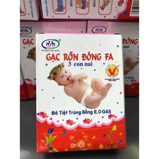 Gạc rốn Đông pha, băng rốn cho trẻ sơ sinh ba con nai(hộp 3 gói)