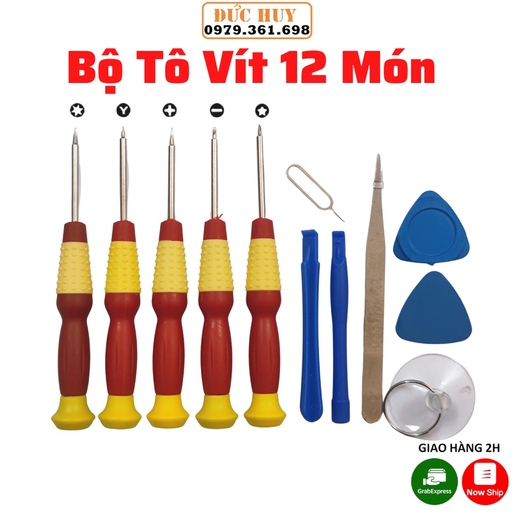 Bộ tô vít 12 món mở điện thoại