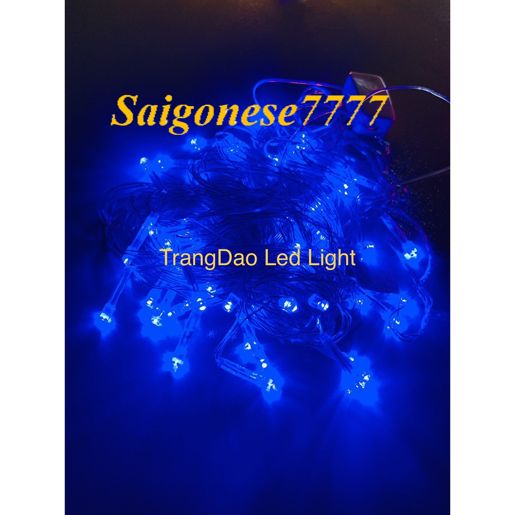 Đèn Led Không Chớp Xài Điện-Dài 8 Mét Đèn Led Đom Đóm Fairy Light Quấn Cây Sân Vườn Trang Trí Tiệc Lễ Tết Noel