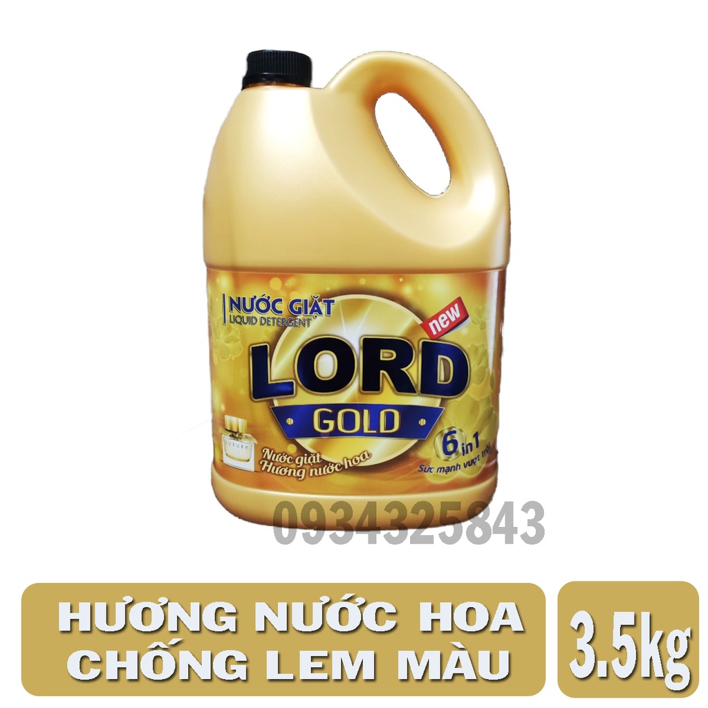 Nước giặt đậm đặc hương nước hoa Lord Gold 3.5kg [6 in 1]