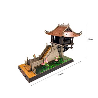 Bộ lắp ghép mô hình Tayta Chùa Một Cột – Hà Nội bằng giấy cao cấp