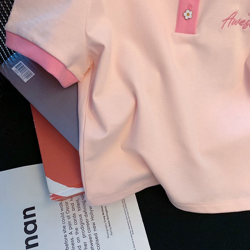 Áo Thun Cotton Tay Ngắn Cổ polo Thời Trang Mùa Hè Hàng Mới Dành Cho Nữ 2022  tao bao