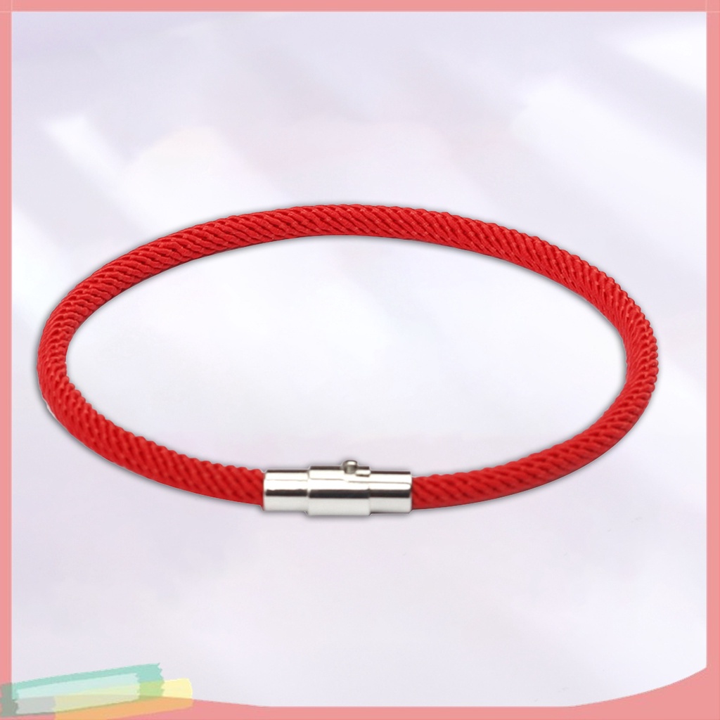 Vòng Tay Dây Bện Nylon Màu Trơn Khóa Nam Châm Thời Trang Cho Cặp Đôi