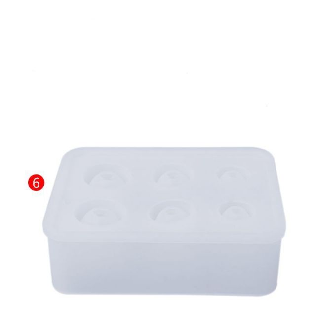 Khuôn silicone làm trang sức hình trứng 6 lỗ.