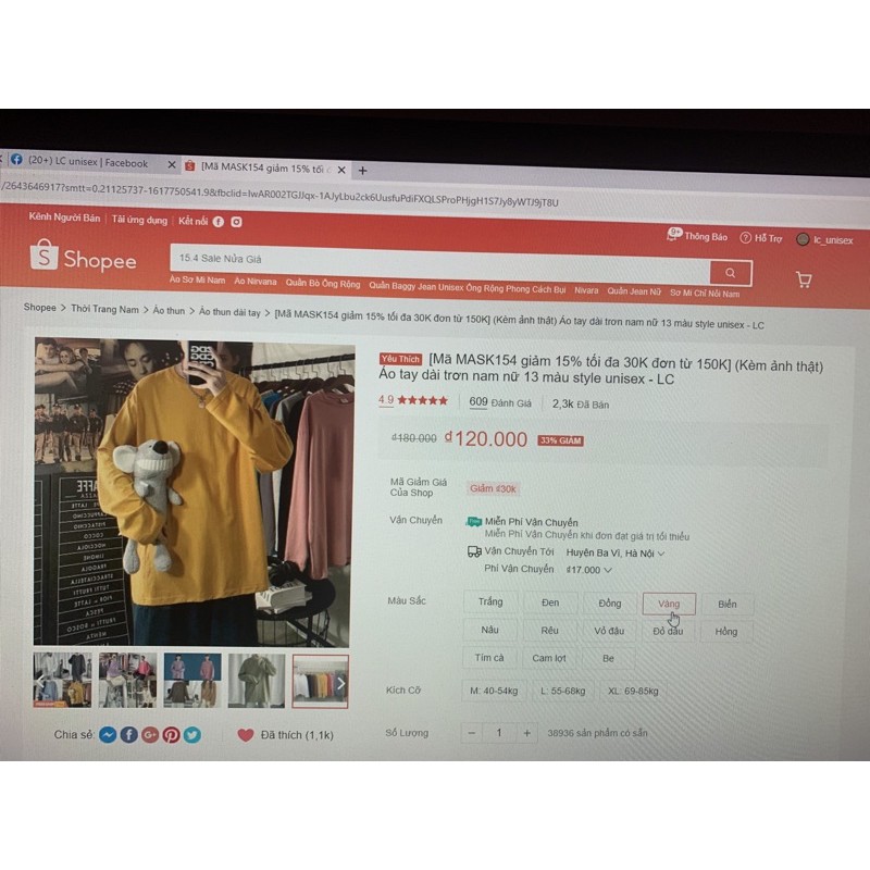 Áo tay dài cotton trơn 13 màu form rộng style unisex nam nữ đều mặc được (có ảnh thật) - LC | BigBuy360 - bigbuy360.vn