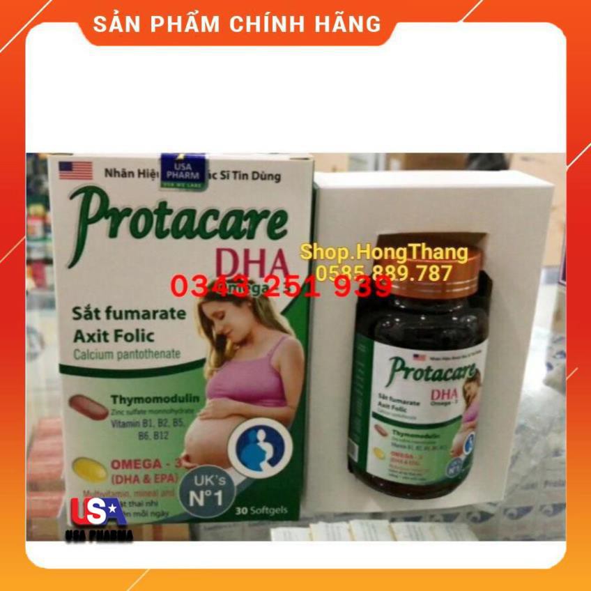 [Viên uống] PROTACARE DHA BỔ SUNG CANXI VÀ vitamin cho mẹ bầu trước và sau sinh | USA Pharma