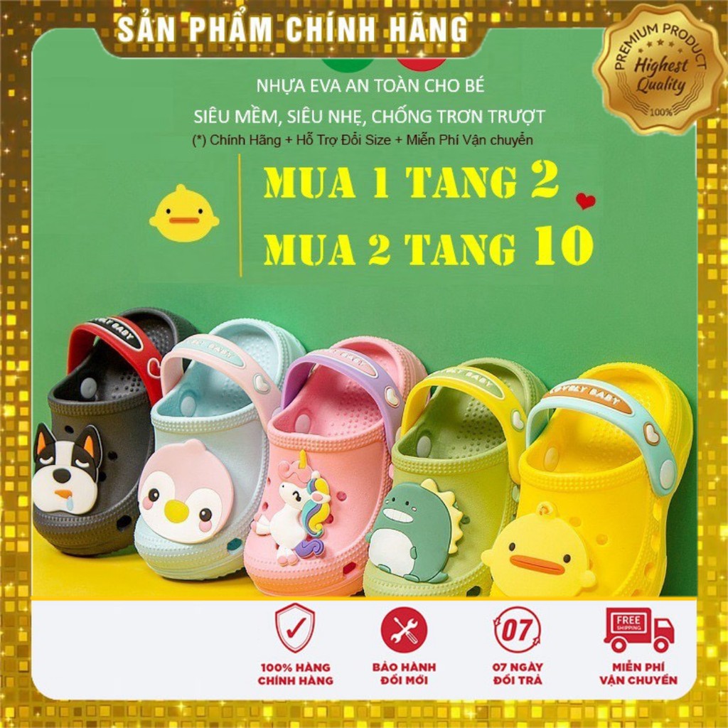 [Siêu KM] Dép cho bé Cheerful Mario, dép trẻ em, sục cross cho bé siêu nhẹ chống trơn trượt (hàng chính hãng)