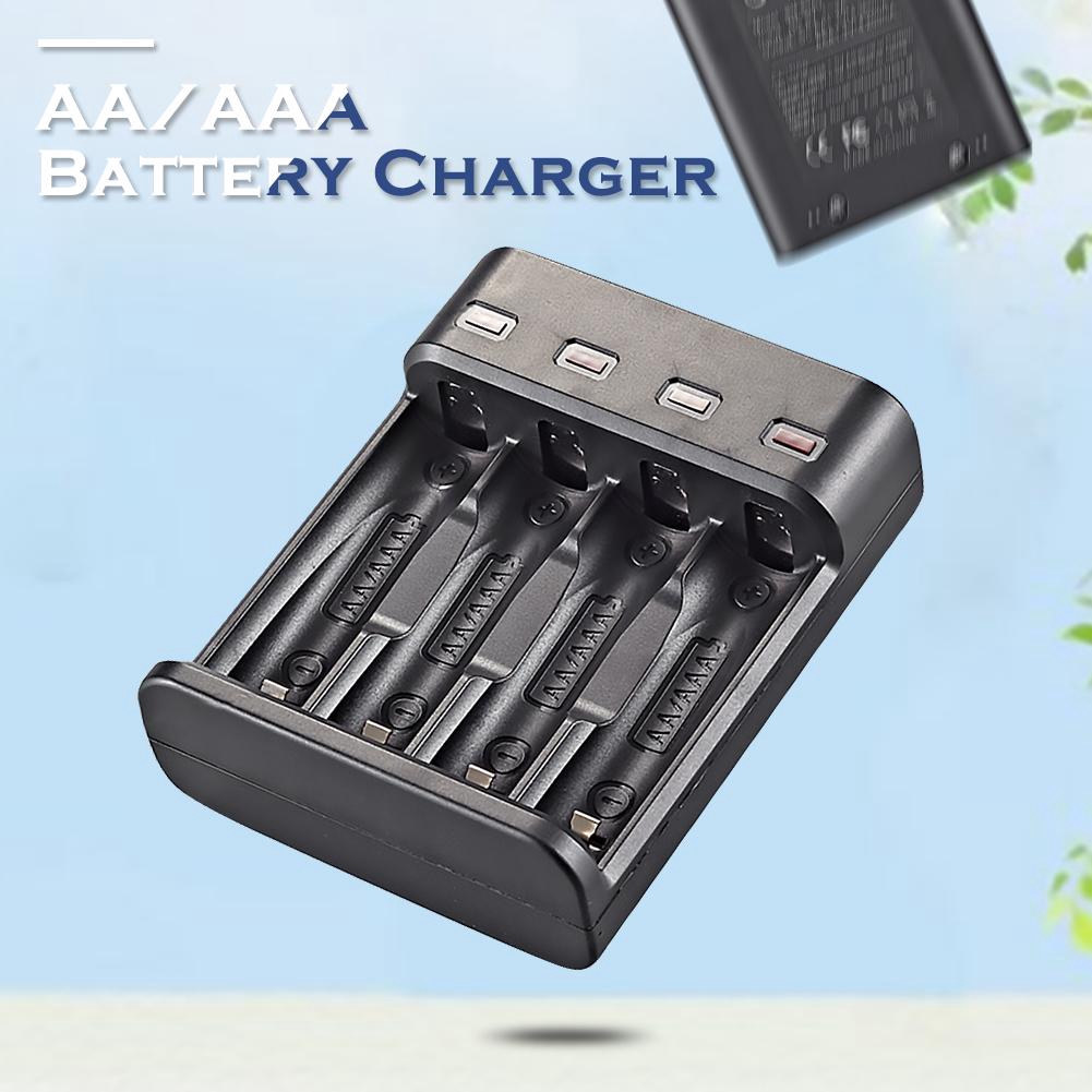 4 Slots Fast Charging Intelligent AA/AAA Rechargeable USB Battery Charger