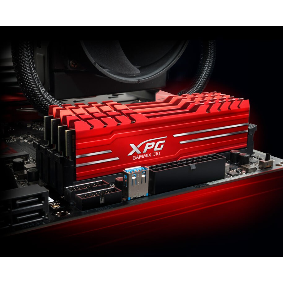 RAM DDR4 ADATA XPG GAMMIX D10 8G 3000 TẢN NHIỆT ĐỎ/ĐEN