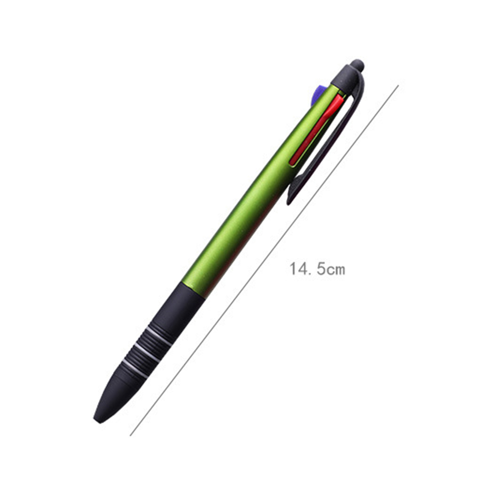 Bút bi 3 màu ngòi 0.5mm thiết kế có đầu cao su chạm cảm ứng màn hình tiện lợi