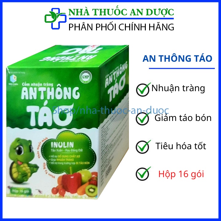 Cốm nhuận tràng An Táo Thông bổ sung chất xơ, nhuận tràng, hỗ trợ trường hợp bị táo bón  - Hộp 16 gói