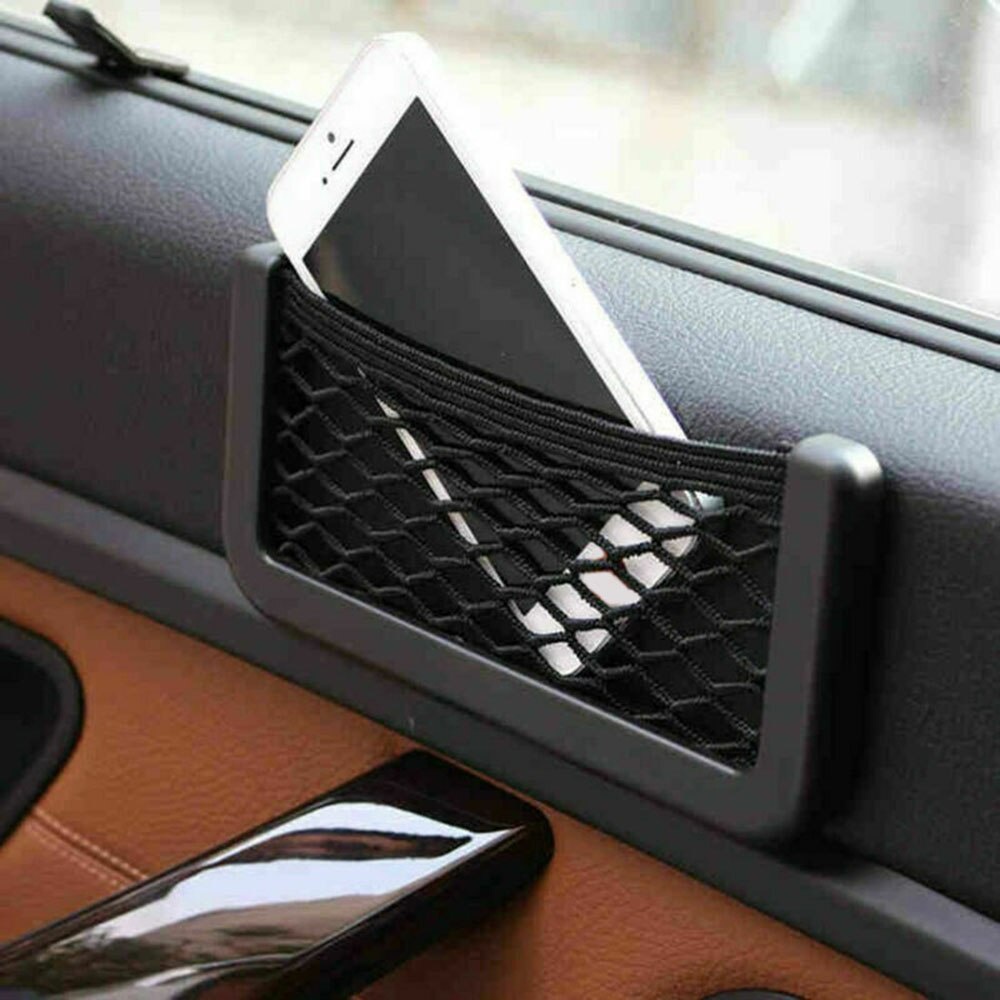 Bộ 3 Túi Lưới Đựng Đồ Hai Mặt 15 * 8 cm Gắn Sau Ghế Xe Hơi