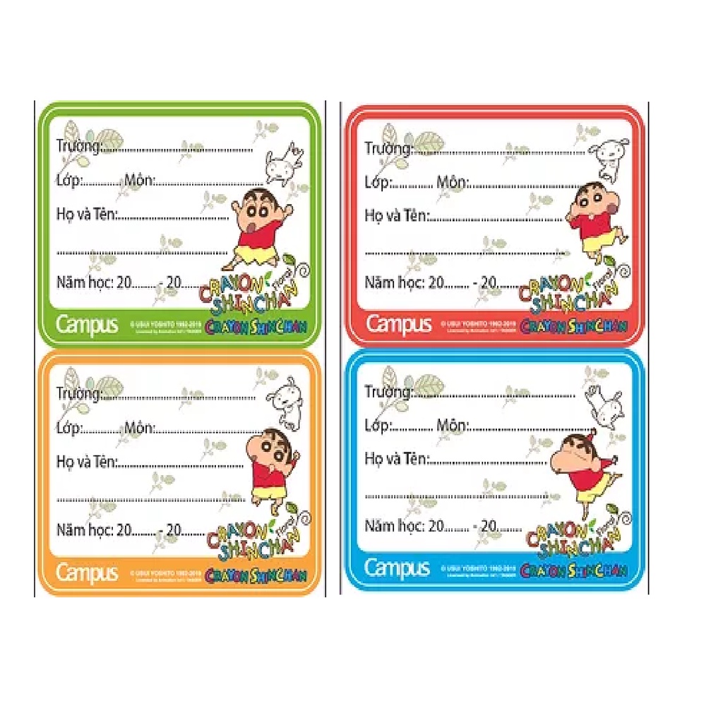 Tập 12 Nhãn Vở Bóc Dán Campus Shinchan - NT SHIN12