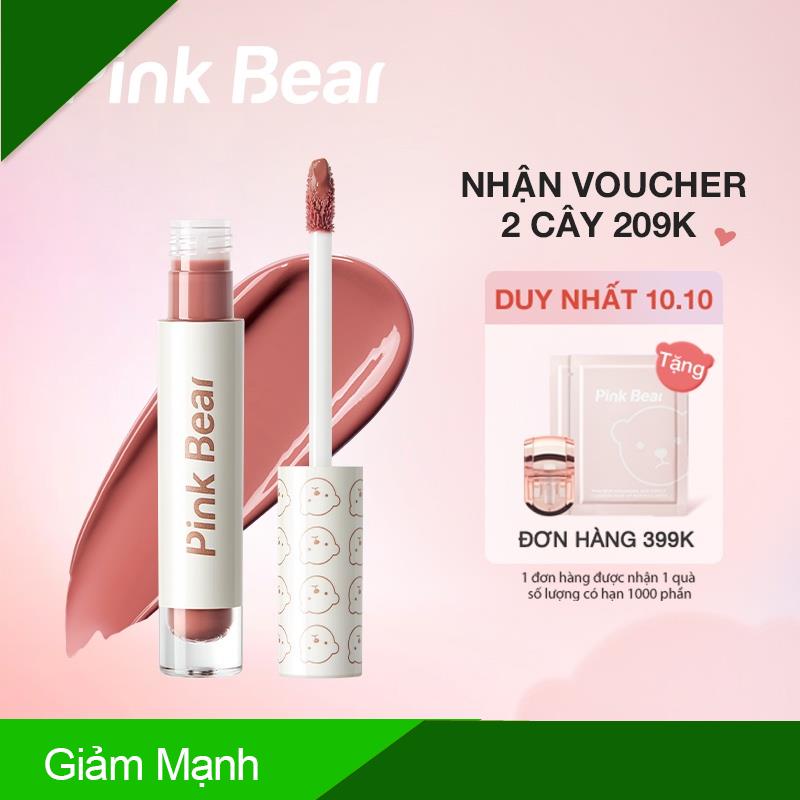(Giảm Mạnh) Son Kem Dưỡng Pink Bear Ẩm Lâu Trôi Màu Hồng Sáng Bóng 2.5g