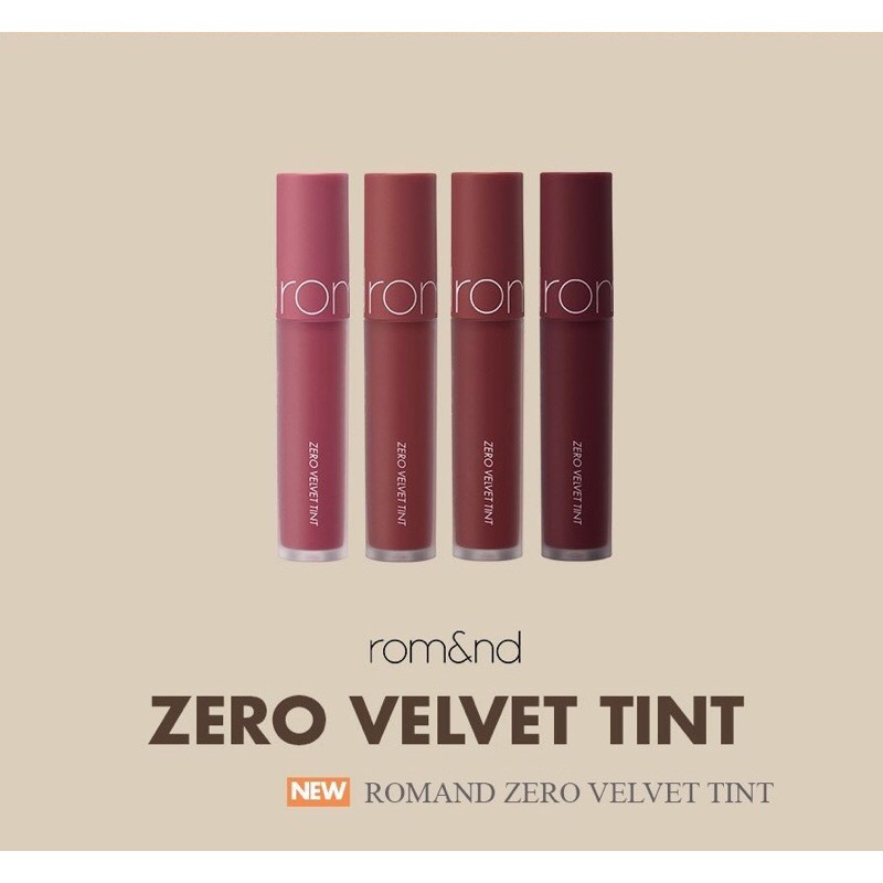 [MÀU 18-21] Son Kem Lì, Lên Màu Siêu Chuẩn, Mềm Mại Như Nhung Romand Zero Velvet Tint 5.5g [KNIT LIP]