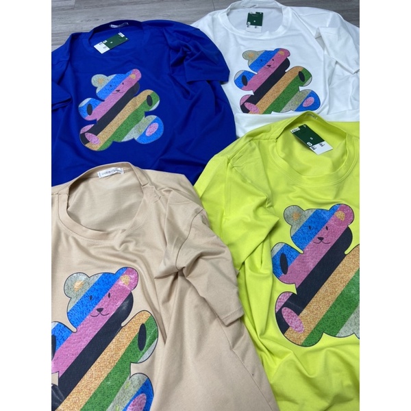 Áo phông cotton gấu dáng thụng tay lỡ form to rộng Áo thun nữ