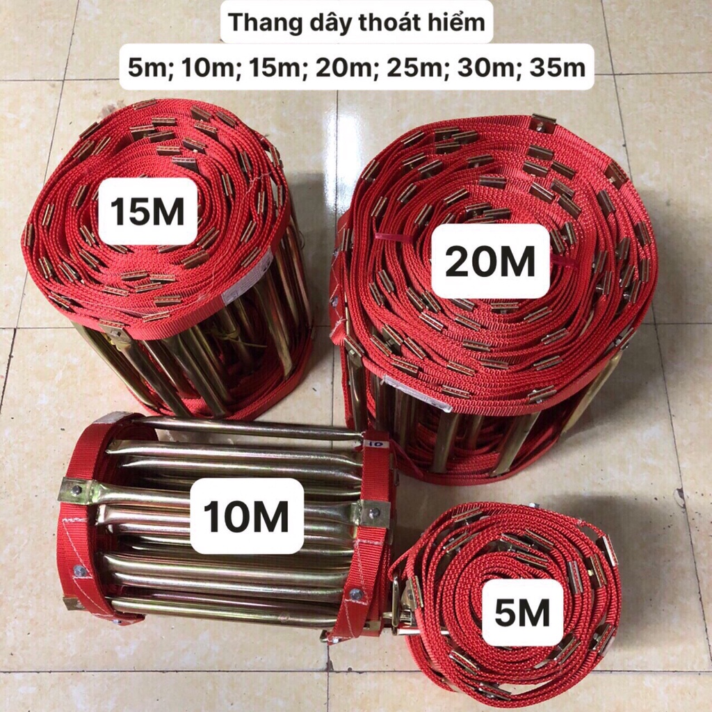 Dài 15M - Thang dây thoát hiểm cho nhà cao tầng - Tải trọng 300kg