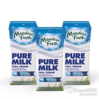 1 Lốc 3 hop MEADOW FRESH 4 hương vị tuỳ chọn: Socola/Calci/Ít béo/Nguyên kem loại 200ml