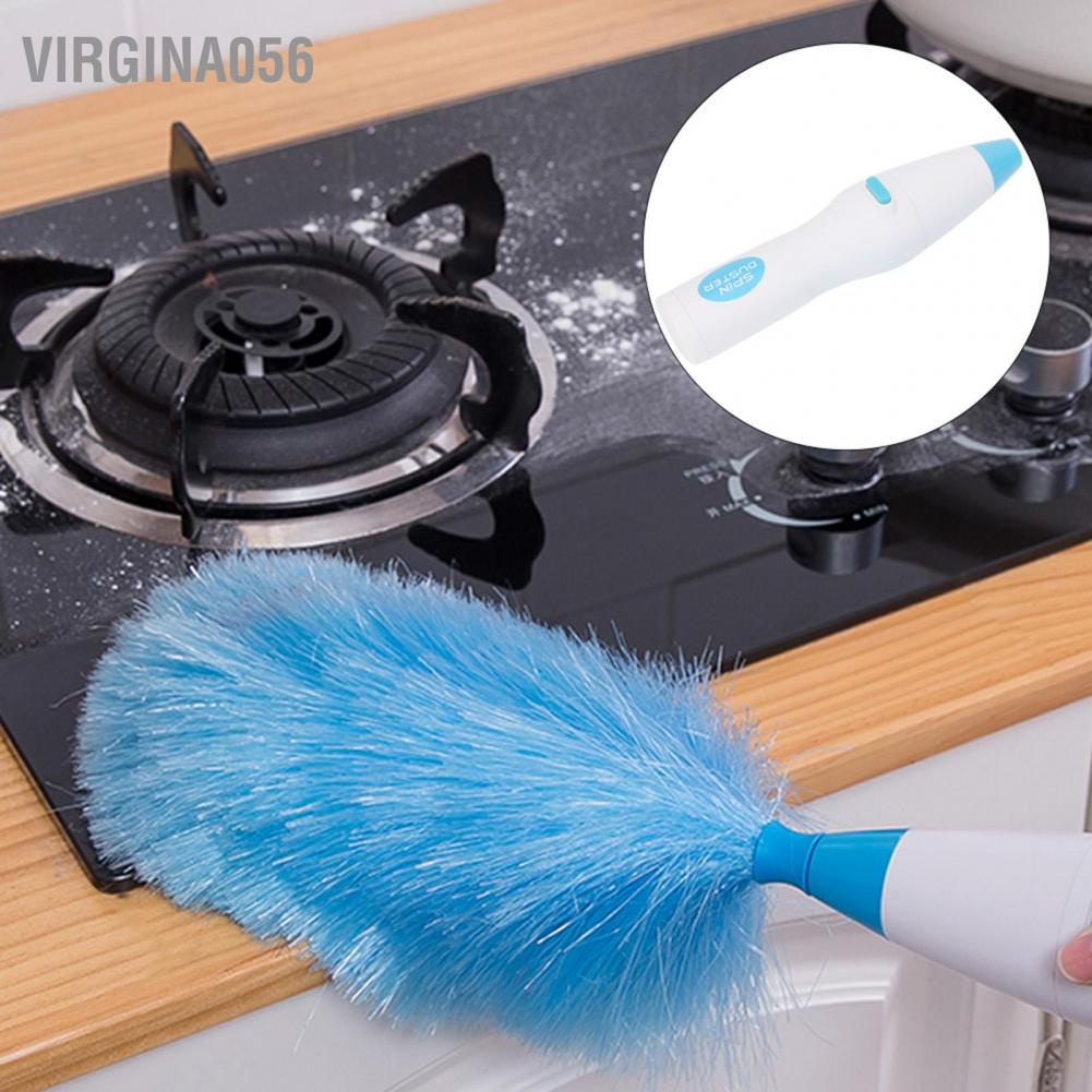 Virgina056 180° Bendable Electric Feather Duster Window Blinds Furniture Cleaning Tool