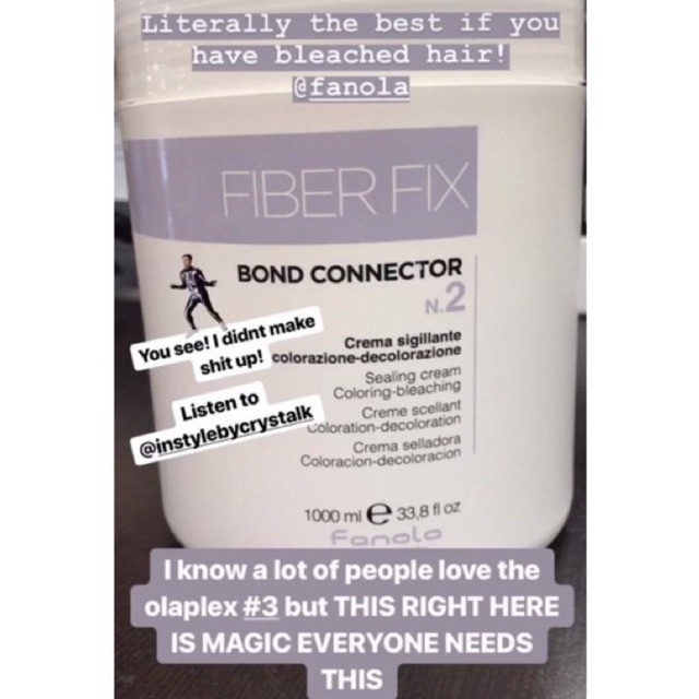 KEM HẤP DẦU PHỤC HỒI ĐA NĂNG FANOLA  Fiber Fix Bond Connector N.2 Sealing Cream 1000ml