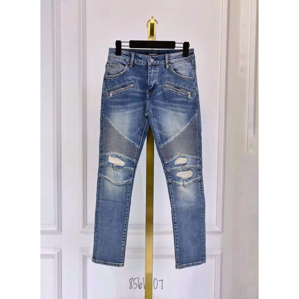 SALE 10.10 . 🔥 | HOT | ĐỈNH CAO THỜI TRANG |_ Quần bò côn Amiri rách vá da nhăn __ 🌺 . . . ⇼ new * : new ,