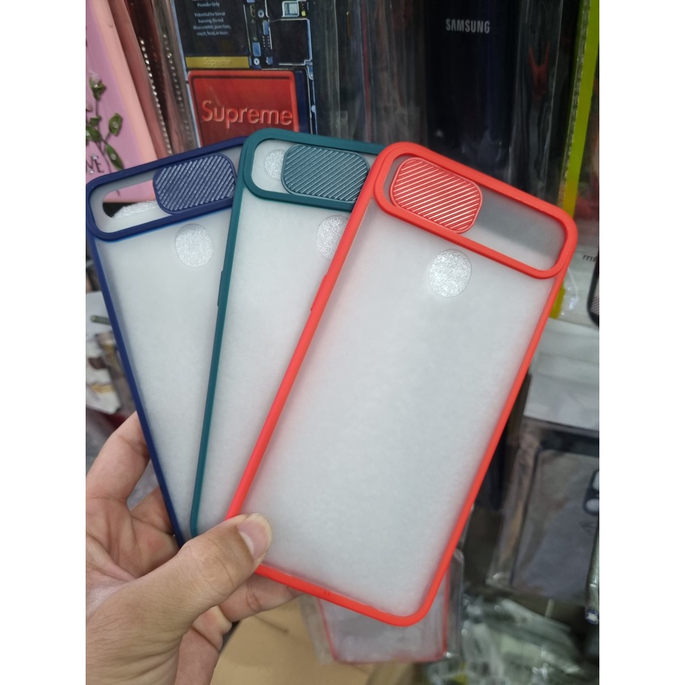 Ốp lưng OPPO A5S / F9 trong nhám đặc biệt có bảo vệ camera viền đa màu sắc độc đáo khác nhau để chọn lựa