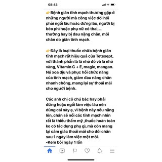 Kem bôi giãn tĩnh mạch Abtei