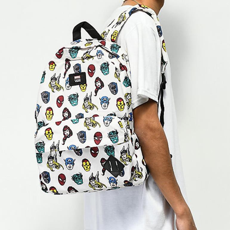 [Auth Chính Hãng] Balo Vans X Marvel Old Skool II Backpack White