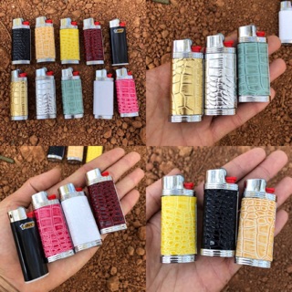 Bic J5 case hợp kim bọc da sang trọng