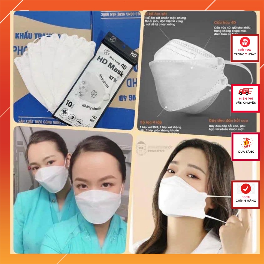 1 cái khẩu trang y tế, khẩu trang f94 hàn quốc an phong hd mask - ảnh sản phẩm 6