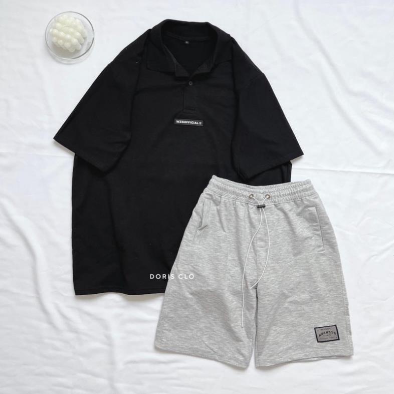 Áo Polo Thêu Chữ OFFICAL Unisex 🌸 Thun Kiểu Form Rộng Tay Lỡ Có Cổ Vintage Đường Phố Hàn Quốc Đẹp🌸