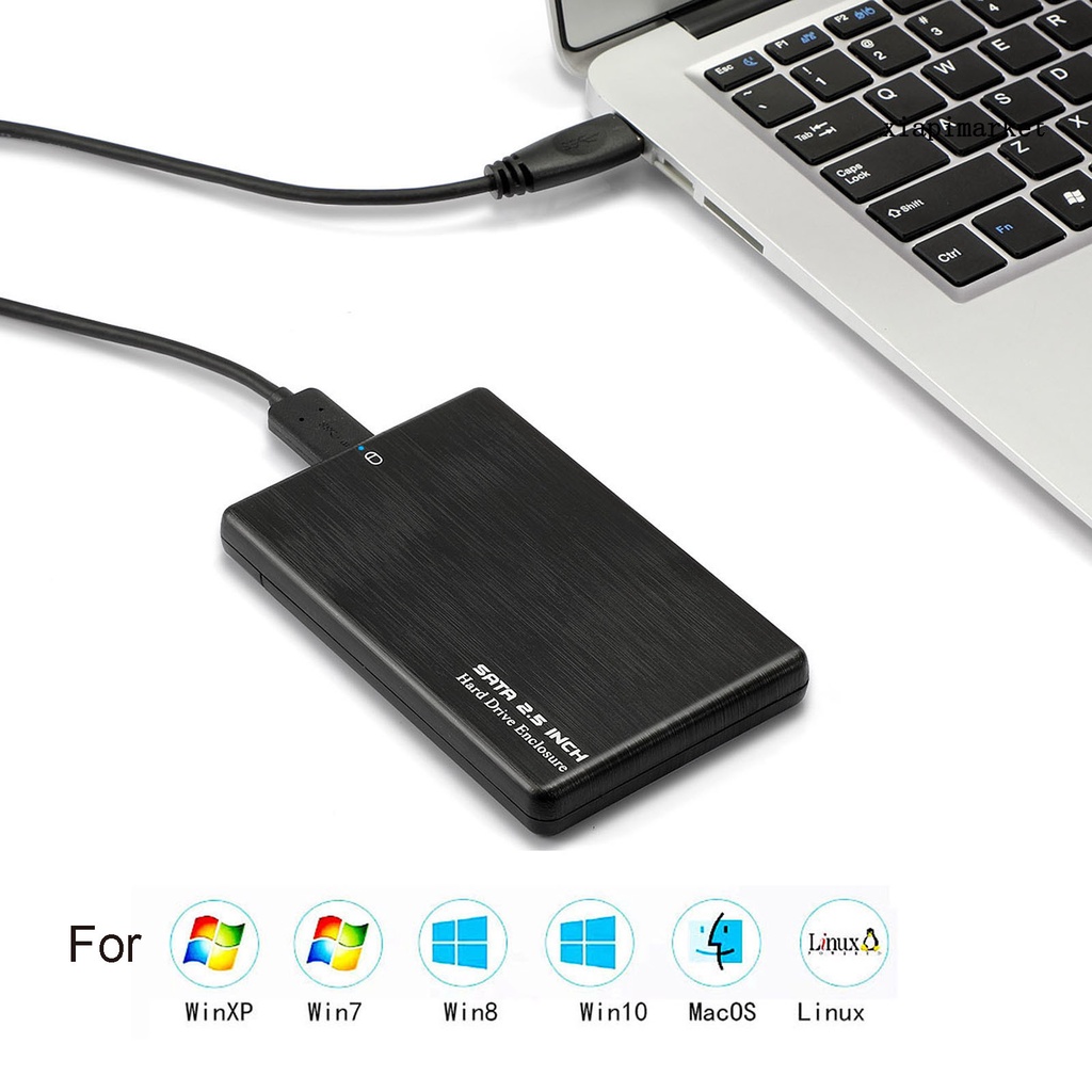 LOP_Portable 2.5inch SATA USB 3.0 5Gbps Hard Disk Drive Container External Enclosure