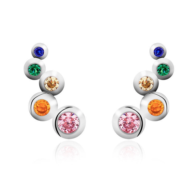 Khuyên Tai Mạ Bạc Hình Đám Mây Dễ Thương Cho Nữ