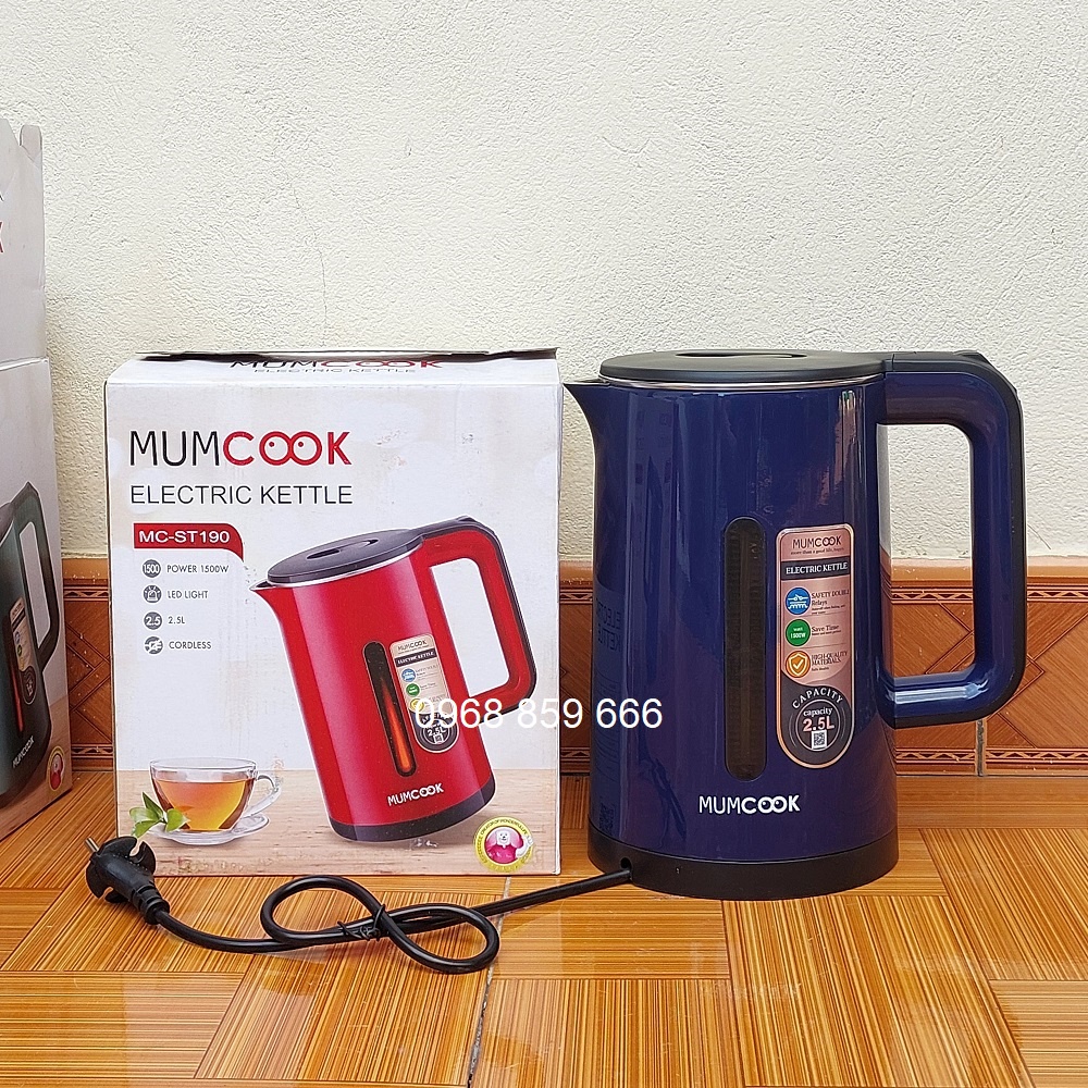 Ấm Siêu Tốc - Ấm Đun Ruột Inox 304 Cao Cấp - Dung Tích 2.5L Công Suất 1500W