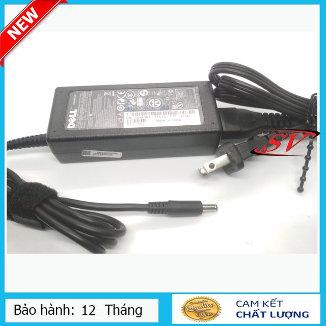 [SẠC ZIN] Sạc laptop dell 3,34 kim nhỏ 65W kích thước chân sạc Φ4.5×Φ3.0 - dây nguồn volex