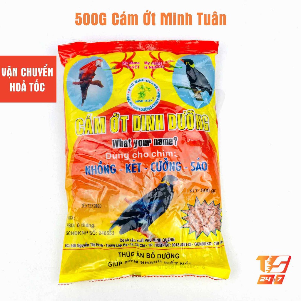 Cám Ớt Minh Tuân 500g - Thức Ăn Chim Nhồng, Két, Cưỡng, Sáo