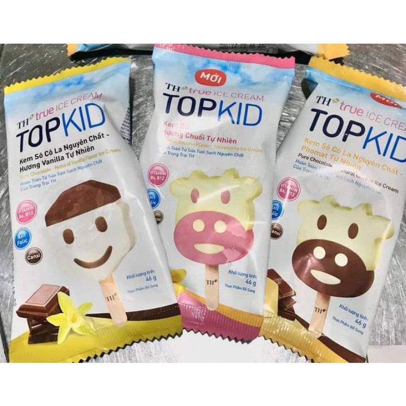 Kem TH topkid dâu chuối, vani và phomai