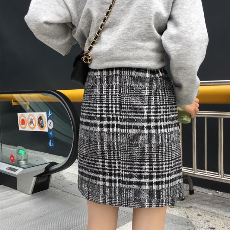 Chân Váy Ngắn Chữ A Lưng Cao Kẻ Sọc Hàn Quốc Phong Cách Retro Ulzzang Chân Váy Chữ A Thời Trang 2 Lớp | BigBuy360 - bigbuy360.vn