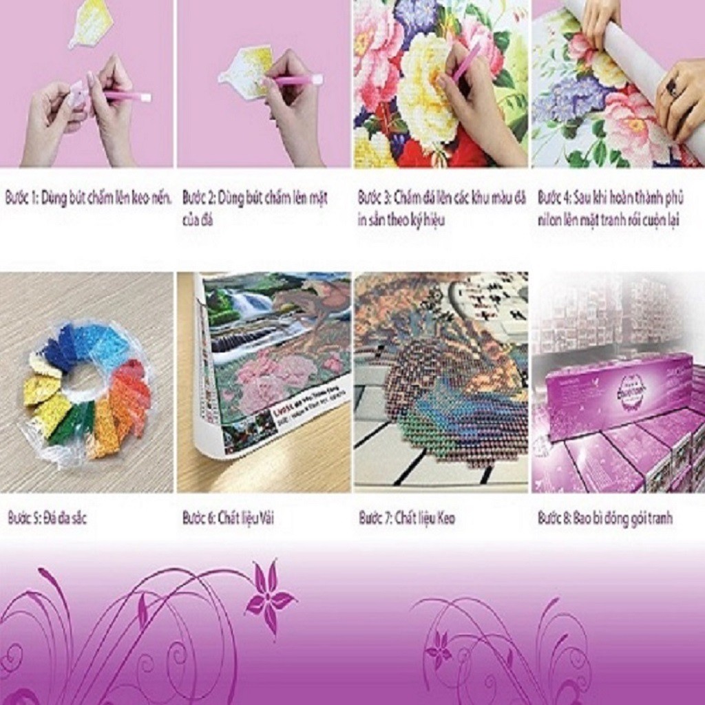 Tranh đính đá Long phụng sum vầy | BigBuy360 - bigbuy360.vn