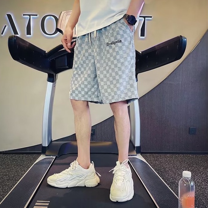 qua ̂̀ n jogger nam nam Hàn Quốc fashion cotton simple from rộng  unisex đường kẻ cảm giác thiết kế không dễ đụng vào áo thắt lưng chất lượng cao tình nhân quần short