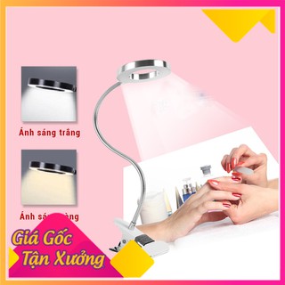 Đèn led mini kẹp bàn làm nail nối mi phun xăm 2 chế độ sáng