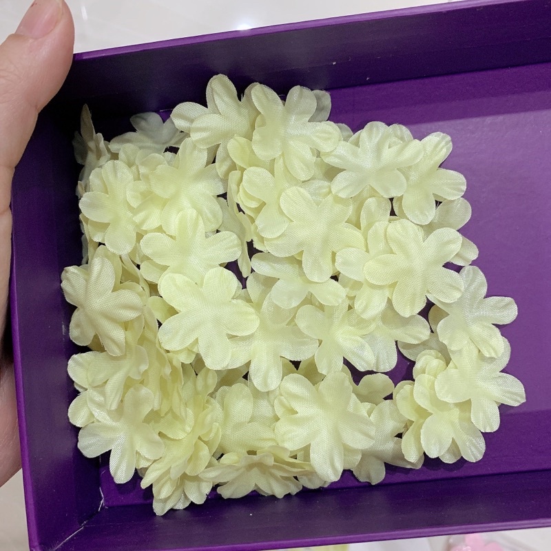 Bịch 20 bông hoa vải ép 28mm