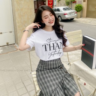 ÁO THUN BASIC IN CHỮ STRONGER ZAREEN THU86